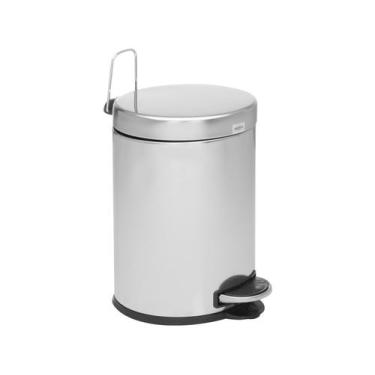 Imagem de Lixeira 3040/202 Inox C/Pedal/Balde 5lts Brinox