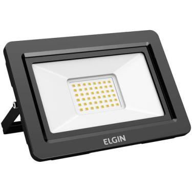 Imagem de Refletor de LED Projetor 50W 6500K Preto SLIM - ELGIN, 50W, 1 unidade,