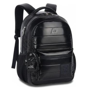 Imagem de Mochila Escolar Feminina Holográfica Matelassê Alice Palucci Clio 42cm