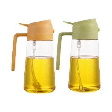 Imagem de Spray De Óleo Plástico De 500ml 2 Em 1, Dispensador De Óleo Para Churr