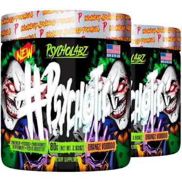 Imagem de Kit 2x Psychotic 80g Pré Treino Psycholabz Sabor Orange