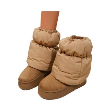 Imagem de Botas De Inverno Femininas Quentes E Confortáveis Com Solado Grosso An