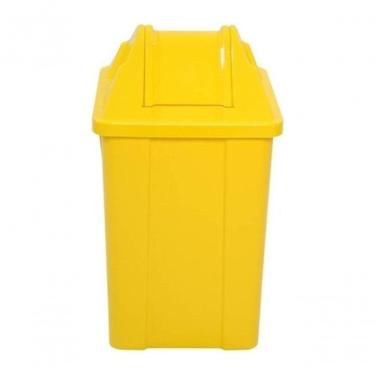 Imagem de Cesto Quadrado com Tampa Vai-vem 100 Litros para Descarte de Resíduos em Ambientes Orga...