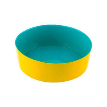 Imagem de Centro de mesa Milky vidro azul amarelo 2,5L 24x9,5cm -L Hermitage - L