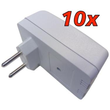 Imagem de Kit 10 Caixa para Fonte Circuito Eletrônica Tomada 80x48x33mm com Pino