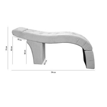 Imagem de Maca Estética Bela Para Extensão De Cílios Veludo - SOFA STORE, Cinza