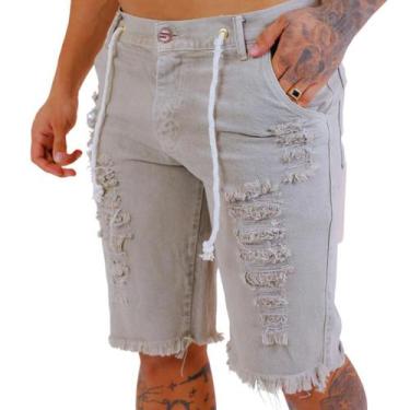 Imagem de Bermuda Masculina destroyed c/cordão - Atacado da Moda, Un, 46