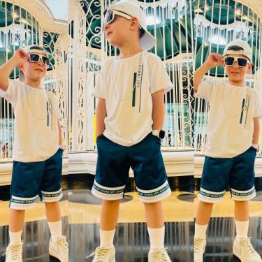 Imagem de Conjunto Infantil e Juvenil Masculino Kvani Joy Bermuda e Camisa Menin