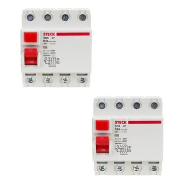 Imagem de 2 Interruptor Diferencial Residual Dr 63a 4 Polos 30ma Steck