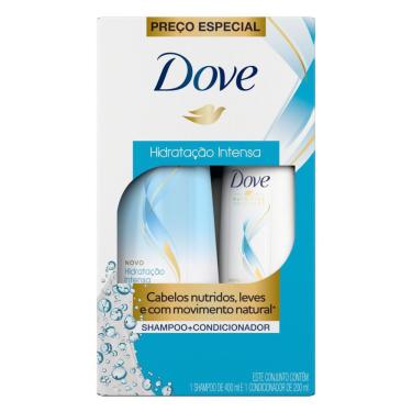 Imagem de Kit Shampoo 400ml e Condicionador 200ml Dove Hidratação Intensa Oxigênio Cabelos Fracos...