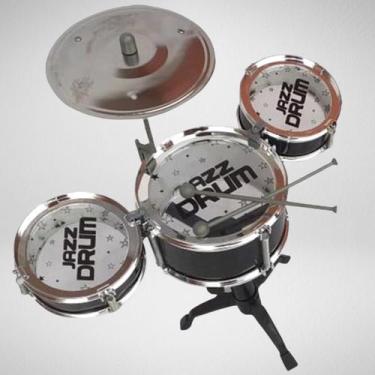 Imagem de Bateria Infantil 4 Tambores Com Baquetas e Para Crianças de Música Pre