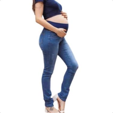 Imagem de Calca gestante felicia jeans azul - GESTANTE & CIA, GG
