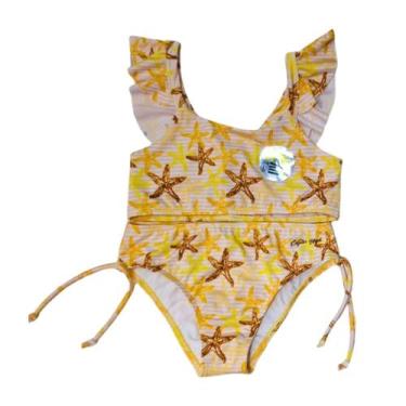 Imagem de Biquini Infantil Top Alcinha Proteção Uv 50+ Amarelo - Manulele, 4, Am