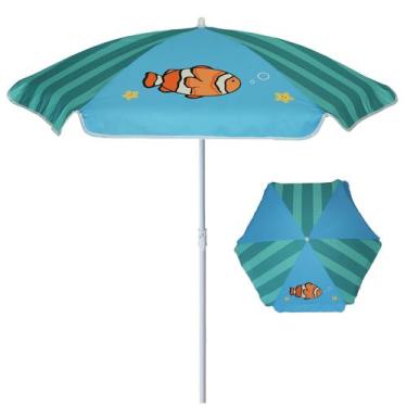 Imagem de Guarda-chuva AMMSUN 152 cm Kids Seaside UPF 50+ Green Fish
