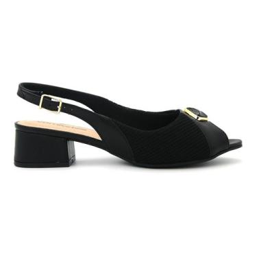 Imagem de Sapato Comfortflex Original Scarpin Salto Baixo Feminino 431, 38, Pret