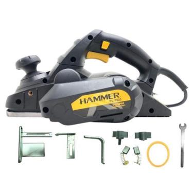 Imagem de Plaina Elétrica 750w Hammer Pl-7500 3.1/4 Pol. Com Regulador De Profun