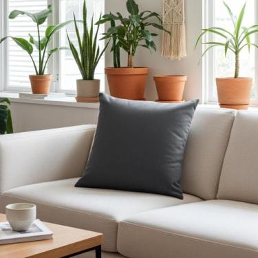 Imagem de Capas para Almofadas 60x60 Tecido Algodão Cores Lisas Nallu Decor, Cin