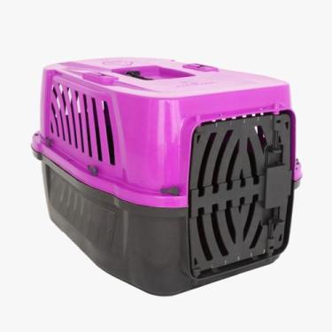 Imagem de Caixa Transporte N2 Cachorro Gato Pequenos Rosa Alvorada