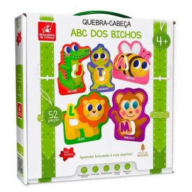 Imagem de Brinquedo De Crianca Educativo De Madeira Abc Dos Bichinhos 52pcs - To