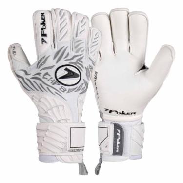 Imagem de Luva de Goleiro Campo Profissional Poker Champion 8 Extended, Branco, 