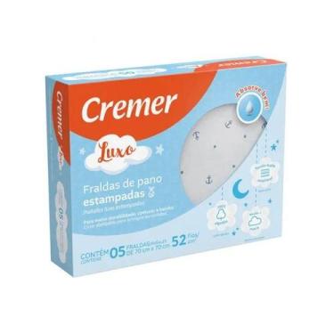 Imagem de Fralda Cremer Luxo Estampada Masculino - 5 Peças 70x70cm
