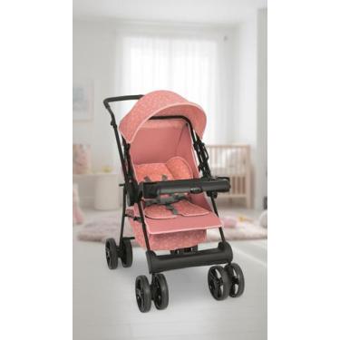 Imagem de Carrinho de Bebê Travel System Reclinável Rosa - Congratulations Store