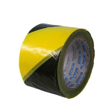 Imagem de Fita para Sinalização Zebrada Preta e Amarela 200 m Linha EPI Plastcor