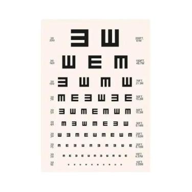 Imagem de Pôster Em Tela Para Exame De Acuidade Visual - Tabela De Teste De Visã