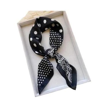 Imagem de Lenço De Seda Com Estampa Paisley Para Mulheres, Design Luxuoso, Peque