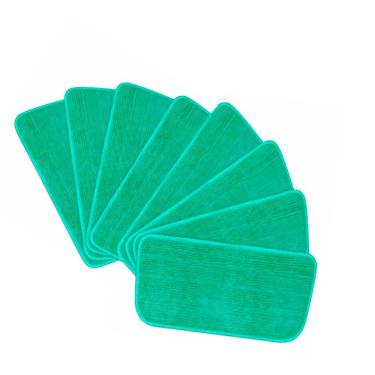 Imagem de Refil para Espanador Rodo Mop Limpeza Profunda Microfibra Bordas Costuradas Reforçadas Casa Cinza 8 Unidades