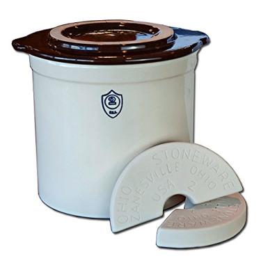 Imagem de OHIO STONEWARE Crock Set2gl 3 peças Brn/Wht 1 Bristol