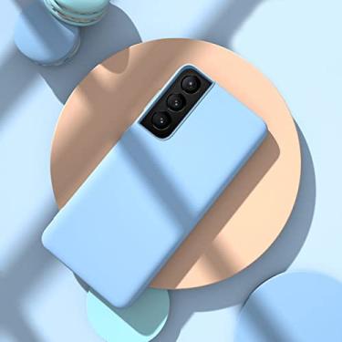 Imagem de Capa de telefone de silicone líquido para samsung galaxy s8 s9 s10 s10e s20 s21 plus 5g fe ultra à prova de choque fina capa protetora macia, roxa, para galaxy s10