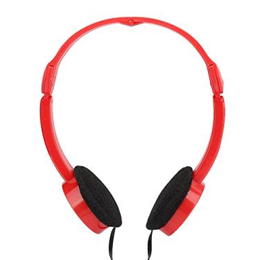 Imagem de Fone de ouvido infantil, fone de ouvido dobrável de fácil armazenamento para smartphone(vermelho)