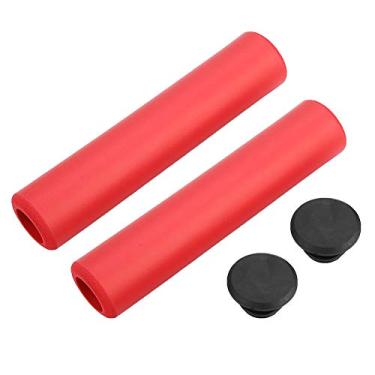 Imagem de Capa de alça de mão, alça de bicicleta de silicone super leve para mountain bike(vermelho)