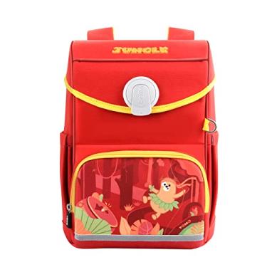 Imagem de Mochila para meninos e meninas com proteção para a coluna escolar, leve, fofa, de grande capacidade, mochila escolar casual (Vermelho rosa)