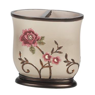 Imagem de Popular Bath Suporte de escova de dentes, coleção Larrisa, design rosa, marrom