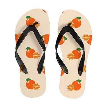 Imagem de Chinelo feminino laranja cítrico fino sandália de praia leve de verão para mulheres e homens chinelos de viagem, Multicor, 10-11 Narrow Women/8-9 Narrow Men