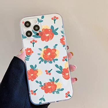 Imagem de Capa de telefone transparente flor de luxo para iphone 11 12 13 mini pro max xs x xr 7 8 plus se 2020 6s 6 capas macias, transparente k1771, para 11 pro
