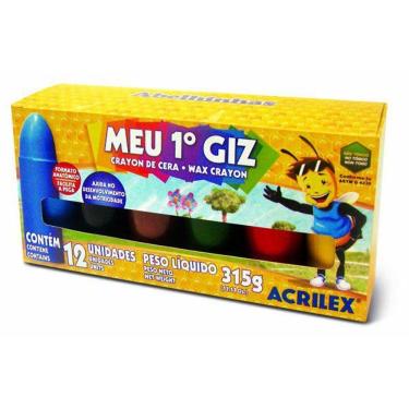 Imagem de Giz de Cera Meu 1° Giz Acrilex c/ 12 cores 09512