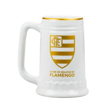 Imagem de Caneca Branca Porcelana 500Ml - Flamengo