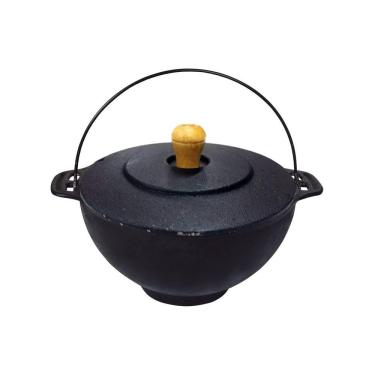 Imagem de Panela Polenteira de Ferro Fundido com Tampa Ferro 26cm 5L