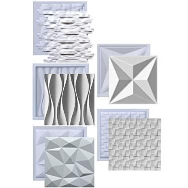 Imagem de KIT Formas Molde pra Gesso 3D e Cimento ABS pra Painel Revestimento de Parede