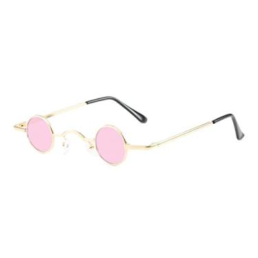 Imagem de Óculos de sol com lentes multicoloridas e armação ultrapequena óculos de sol com armação de círculo retrô óculos de sol personalidade, 8, china