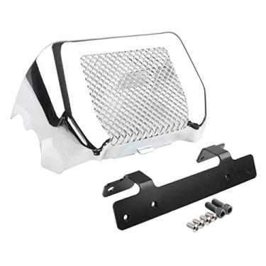 Imagem de FINMOKAL Kit De Tampa De Radiador De Óleo De Motocicleta Preta Adequada Para Harley Touring Flhr Flhx Flhxs 2017-18 Cromada