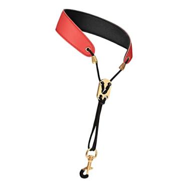 Imagem de Fancyes Alça de pescoço para para instrumento musical sax alto sax tenor, VERMELHO