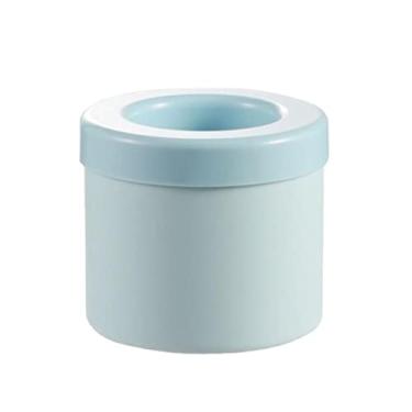 Imagem de Gefemini Forma de cubo de gelo, balde de gelo portátil de silicone com tampa, balde reutilizável para máquina de gelo para freezer – rápido e à prova de vazamento