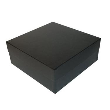 Imagem de Caixa cartonada para presentes com tampa Preto KePresentes 25x25x12