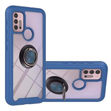 Imagem de For Motorola Moto G30 / G10 / G10 Power Starry Sky Solid Color Series Shockproof PC + TPU Protective Case with Ring Holder & Magnetic Function