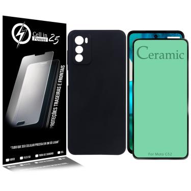 Imagem de Capa Capinha Aveludada compativel Moto G52 XT2221 6.6 + PELICULA DE CERAMICA - Cell In Power25