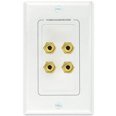 Imagem de Placa de parede da Mediabridge – Placa de parede com 2 peças, Banana Plugs (2 Pair)